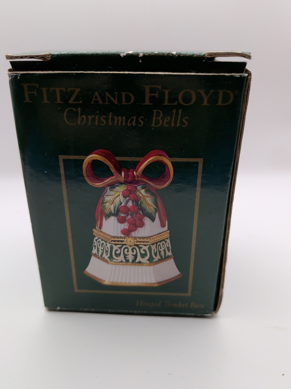 Fitz and Floyd "Christmas Bells Hinged Trinket Box" NEW in original packaging(F)